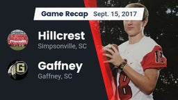 Recap: Hillcrest  vs. Gaffney  2017