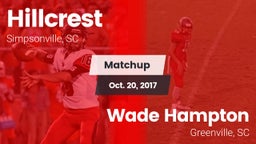 Matchup: Hillcrest vs. Wade Hampton  2017