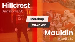 Matchup: Hillcrest vs. Mauldin  2017