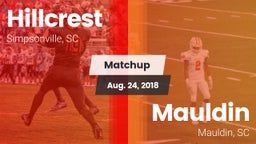 Matchup: Hillcrest vs. Mauldin  2018