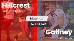 Matchup: Hillcrest vs. Gaffney  2018