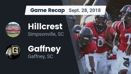 Recap: Hillcrest  vs. Gaffney  2018
