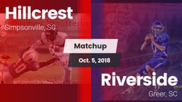 Matchup: Hillcrest vs. Riverside  2018