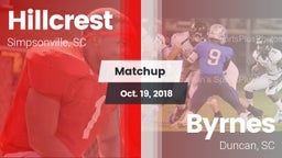 Matchup: Hillcrest vs. Byrnes  2018