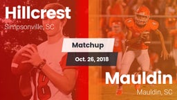 Matchup: Hillcrest vs. Mauldin  2018