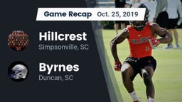 Recap: Hillcrest  vs. Byrnes  2019