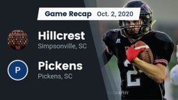 Recap: Hillcrest  vs. Pickens  2020