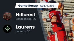Recap: Hillcrest  vs. Laurens  2021