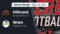 Recap: Hillcrest  vs. Wren  2021