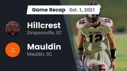 Recap: Hillcrest  vs. Mauldin  2021