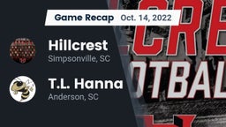 Recap: Hillcrest  vs. T.L. Hanna  2022