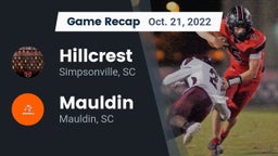 Recap: Hillcrest  vs. Mauldin  2022