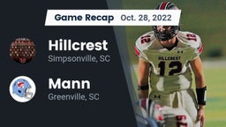 Recap: Hillcrest  vs. Mann  2022