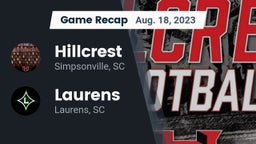 Recap: Hillcrest  vs. Laurens  2023