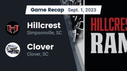 Recap: Hillcrest  vs. Clover  2023