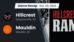 Recap: Hillcrest  vs. Mauldin  2023