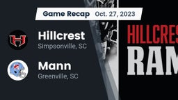 Recap: Hillcrest  vs. Mann  2023