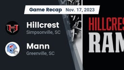 Recap: Hillcrest  vs. Mann  2023