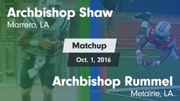 Matchup: Archbishop Shaw vs. Archbishop Rummel  2016