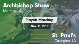 Matchup: Archbishop Shaw vs. St. Paul's  2016