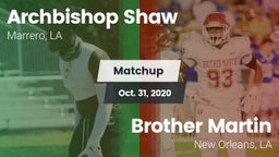 Matchup: Archbishop Shaw vs. Brother Martin  2020