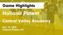 Holland Patent  vs Central Valley Academy Game Highlights - Oct. 12, 2023