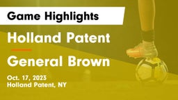 Holland Patent  vs  General Brown  Game Highlights - Oct. 17, 2023