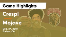 Crespi  vs Mojave Game Highlights - Dec. 27, 2018