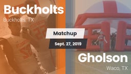 Matchup: Buckholts vs. Gholson  2019