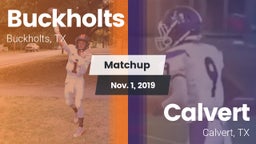 Matchup: Buckholts vs. Calvert  2019