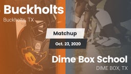 Matchup: Buckholts vs. Dime Box School 2020