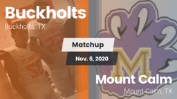 Matchup: Buckholts vs. Mount Calm  2020