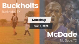 Matchup: Buckholts vs. McDade  2020