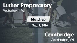 Matchup: Luther Prep vs. Cambridge  2016