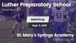Matchup: Luther Prep vs. St. Mary's Springs Academy  2019