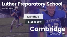 Matchup: Luther Prep vs. Cambridge  2019