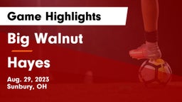 Big Walnut  vs Hayes  Game Highlights - Aug. 29, 2023