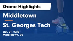 Middletown  vs St. Georges Tech  Game Highlights - Oct. 21, 2022