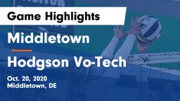 Middletown  vs Hodgson Vo-Tech  Game Highlights - Oct. 20, 2020