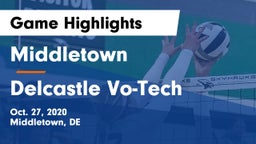 Middletown  vs Delcastle Vo-Tech  Game Highlights - Oct. 27, 2020
