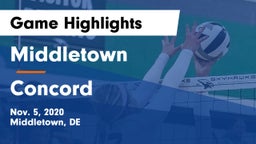 Middletown  vs Concord Game Highlights - Nov. 5, 2020