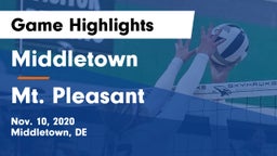 Middletown  vs Mt. Pleasant Game Highlights - Nov. 10, 2020