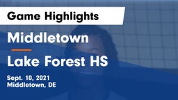 Middletown  vs Lake Forest HS Game Highlights - Sept. 10, 2021