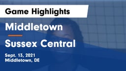 Middletown  vs Sussex Central  Game Highlights - Sept. 13, 2021