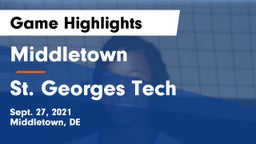 Middletown  vs St. Georges Tech  Game Highlights - Sept. 27, 2021