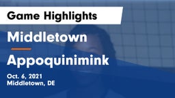 Middletown  vs Appoquinimink  Game Highlights - Oct. 6, 2021