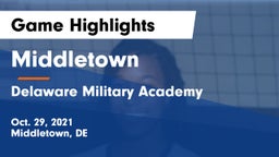 Middletown  vs Delaware Military Academy  Game Highlights - Oct. 29, 2021