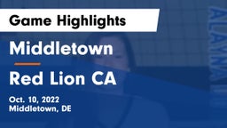 Middletown  vs Red Lion CA Game Highlights - Oct. 10, 2022