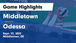 Middletown  vs Odessa  Game Highlights - Sept. 22, 2023