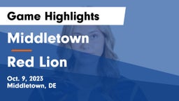 Middletown  vs Red Lion Game Highlights - Oct. 9, 2023